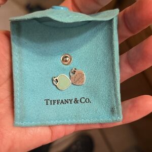 Tiffany & Co. Silver and Green Heart Charms